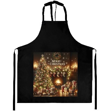 Discover Happy Marry Christmas Design Aprons