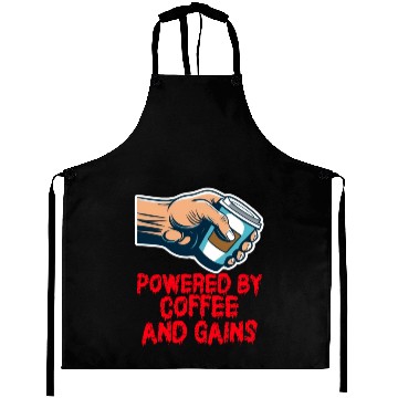 Discover Powered By Coffee And Gains Aprons
