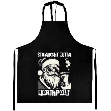 Discover straight outta northpole christmas santa claus Aprons