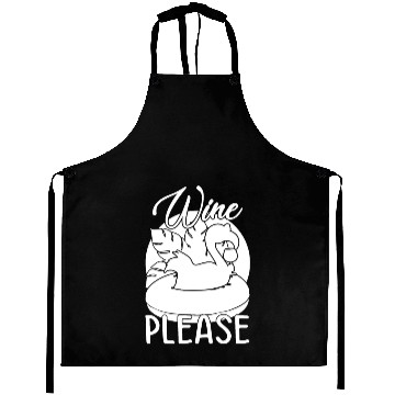 Discover Party Flamingo Wine please Funny Flamingo Aprons