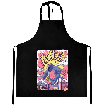 Discover Kaiju Gorilla – Neon City Rampage Aprons