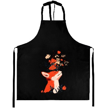 Discover Blooming Fox Portrait Aprons