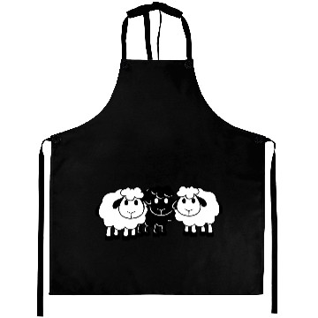 Discover Black Sheep 3 Small Friends Team Crew Sheep Cute Aprons