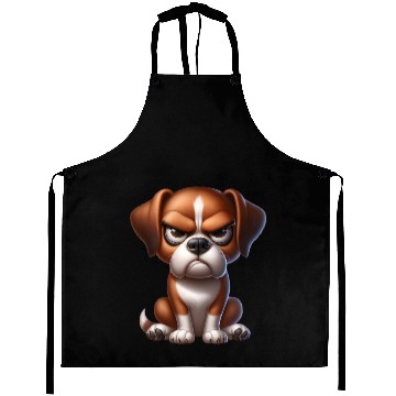 Discover Grumpy Patriotic Dog – Funny Pet Lover Design Aprons