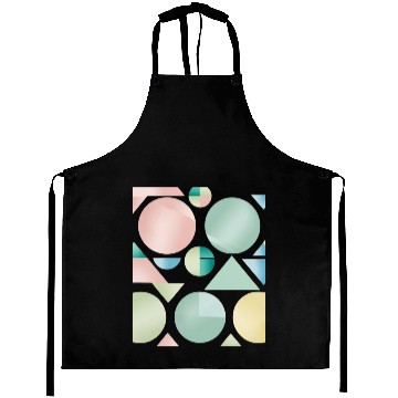 Discover Pastel Geometric Abstract Design Aprons