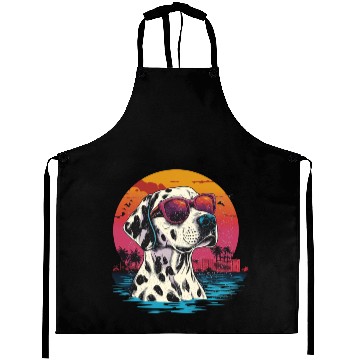 Discover Retro Wave American Dalmatian Dog Aprons