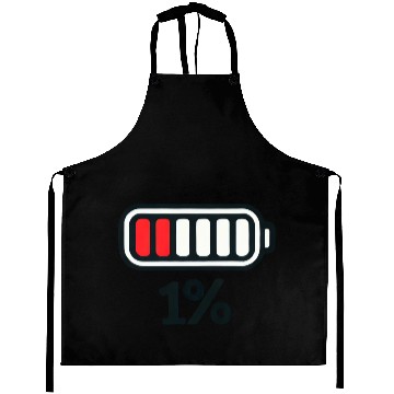 Discover Low Battery Icon with 1% Charge Aprons