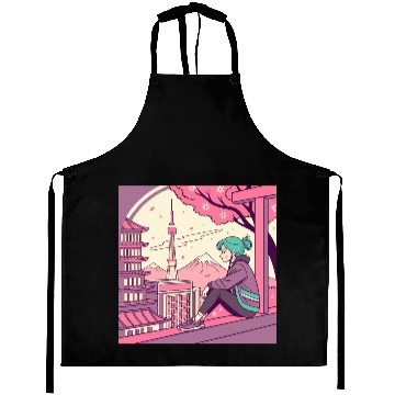Discover Blossom Breeze: Tokyo Girl Embracing a Tranquil Aprons