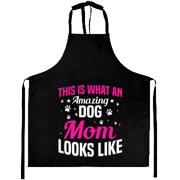 Discover Dog Mom Saying Aprons