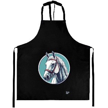 Discover Majestic White Horse Aprons