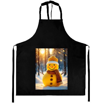 Discover Yellow Snowman Aprons