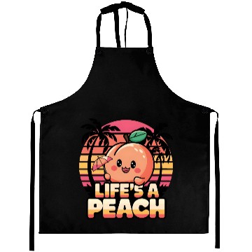 Discover Life's a Peach | Cute Peach Design Aprons