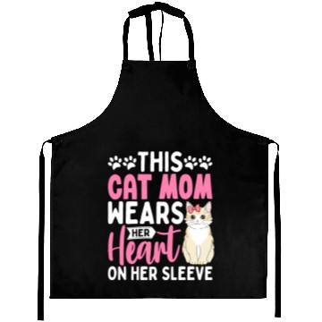 Discover This cat Mom Wears Her Heart on Her Sleeve Aprons