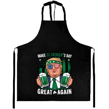 Discover Make St Patrick's Day Great Again Irish Trump Aprons