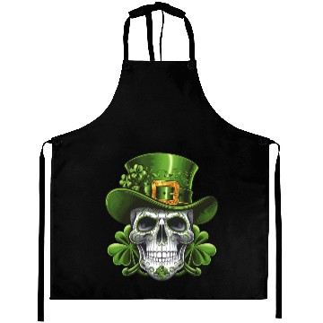 Discover Sugar Skull St Patrick's Day Shamrock Aprons