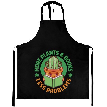 Discover More Plants and Books Less Problems Aprons