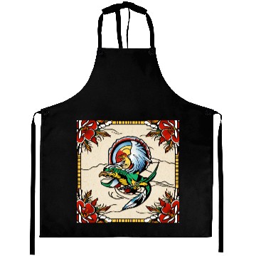 Discover Dragonbird in Stained-Glass Garden" Aprons