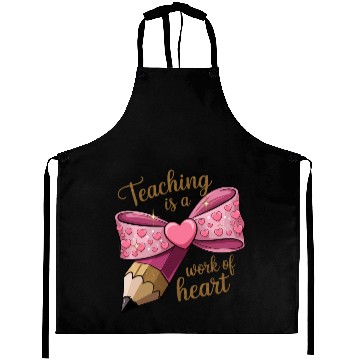 Discover Coquette Pencil Teacher Valentine Coquette Bow Aprons