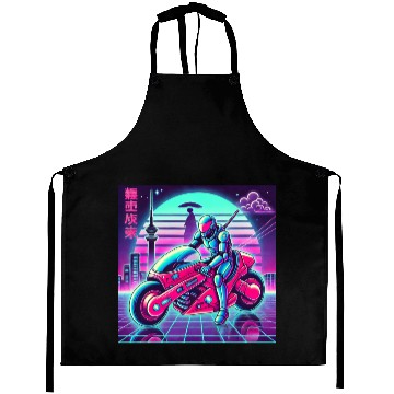 Discover Cyberpunk Neon Rider Aprons