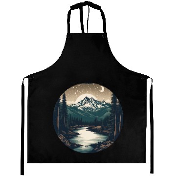 Discover Nighttime Serenity: Mountains and River Under the Aprons
