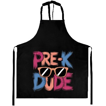 Discover Pre-K Dude Fun Cool Back to School Style Vibes Aprons