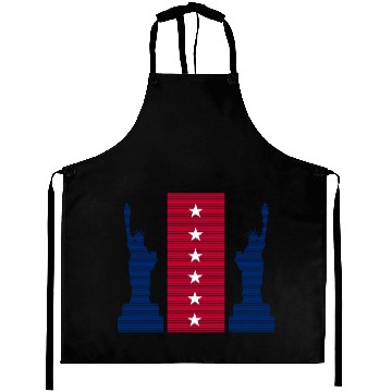 Discover Stylized Statue of Liberty Graphic Design Aprons