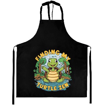 Discover Finding My Turtle Zen Cute Meditation Relaxation Aprons