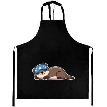 Discover Sleepy Otter Dreams Aprons