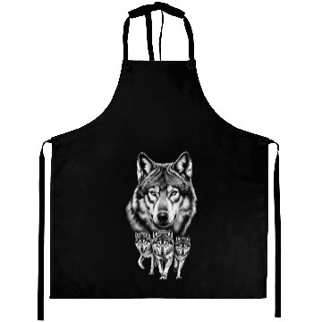 Discover Wolf Aprons, Wolf Lover Aprons, Wolf Moon Aprons, Wol