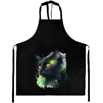 Discover Galaxy Charming Cat" Aprons