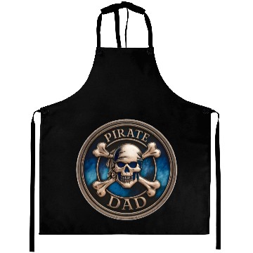 Discover Pirate DAD Cool Pirate Medallion Gift for Dads Aprons