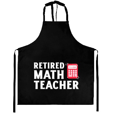 Discover Retired Math Teacher 2025 Fun Calculator Design Aprons