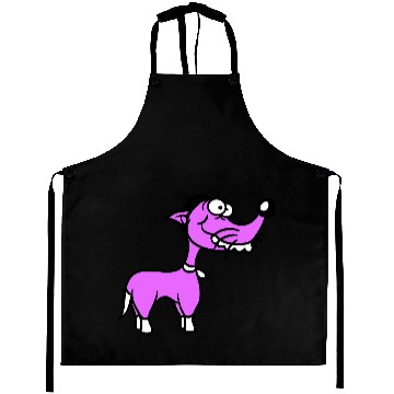 Discover Dog Standing Stupid Guy Funny Crazy Mad Weird Cool Aprons