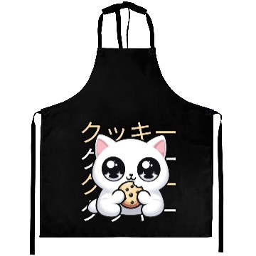 Discover Cute Cat Japanese Kawaii Anime Cat with Cookie Aprons