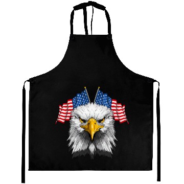 Discover American Flag Patriotic Eagle 4th of July Aprons