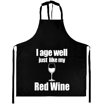 Discover Red Wine Lover Gourmet Saying Quote Aprons