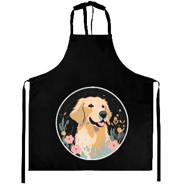 Discover Golden Retriever Floral Bliss Aprons