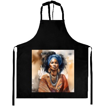 Discover African Woman Portrait B Aprons
