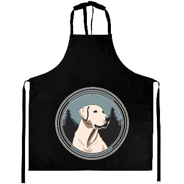Discover Calm Labrador with Mountain Serenity Aprons