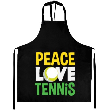 Discover Peace Love Tennis Enthusiast Aprons