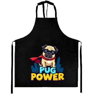 Discover Pug Power Superhero Aprons