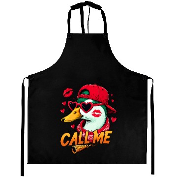 Discover Call Me Duck Valentines Duck Hunting Lover Aprons