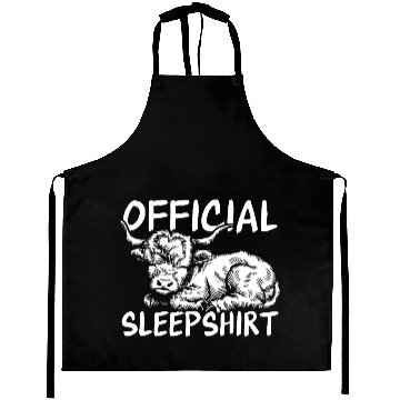 Discover Highland Cow Official Sleepshirt Cute Farm Animal Aprons