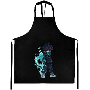 Discover Aqua Flow - Cyber Tech Warrior Aprons