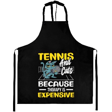 Discover Tennis And Cats Because Therapy Is Expensive Aprons