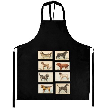 Discover Vintage Dog Illustration Collection Aprons