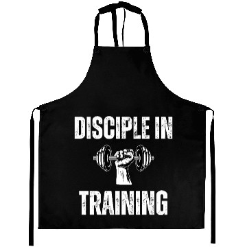 Discover Disciple in training dumbbell Christian Aprons