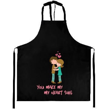 Discover You Make My Heart Sing Valentine’s Day Aprons