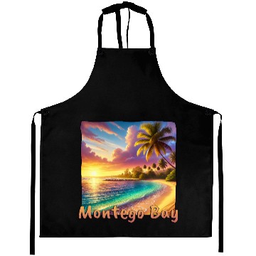 Discover Sunset Montego Bay Palms Beach Vacation Aprons