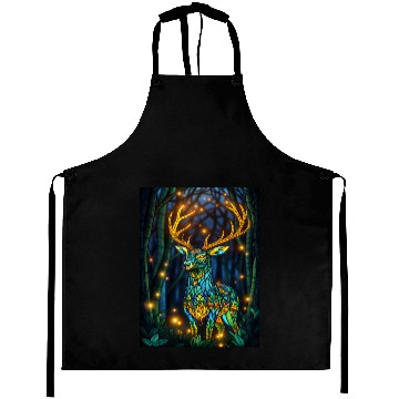 Discover Luminous Deer in Twilight Grove Aprons